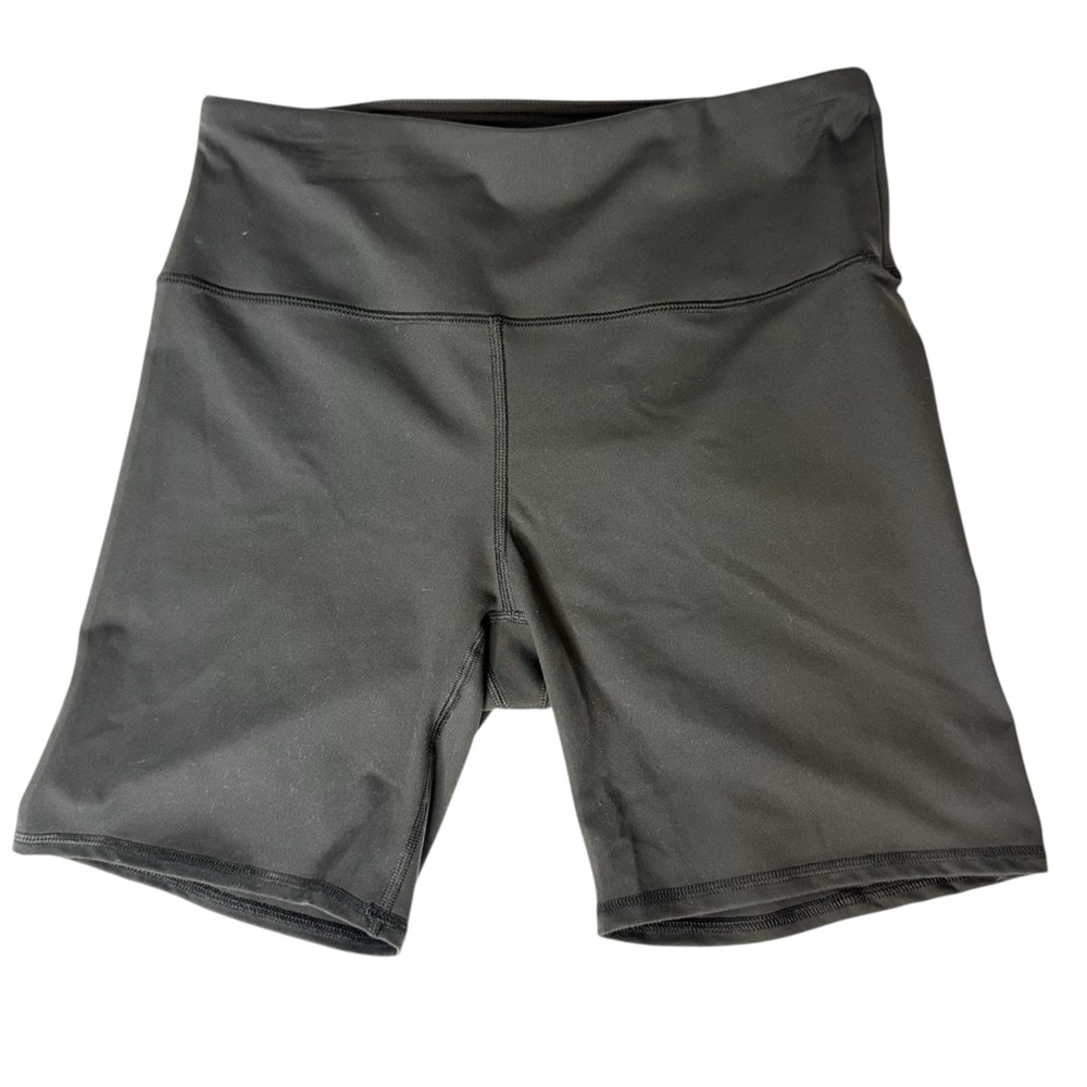 RBX New Black 6” Bike Shorts High Waisted Wide Band Running Workout Yoga Large